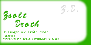 zsolt droth business card